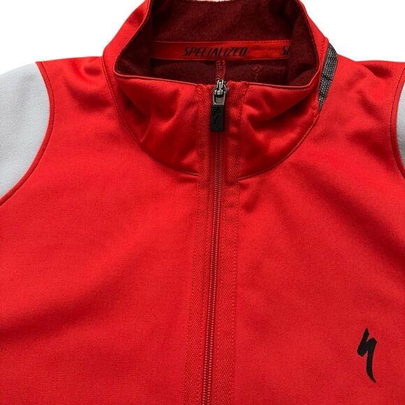 Specialized Cycling Jacket Mens XL Full Zip Long Sleeve Bike Jersey Orange Gray - Picture 4 of 7